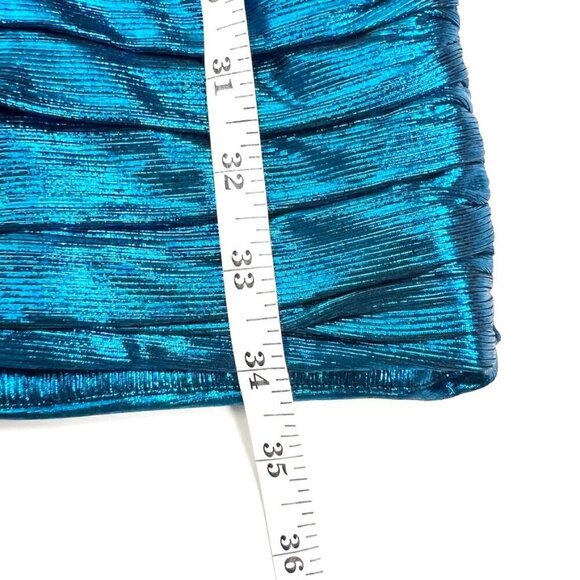 NWT Retrofete Cassia Ruched Cut Out One Shoulder Metallic Cocktail Dress. Size M - Picture 12 of 15